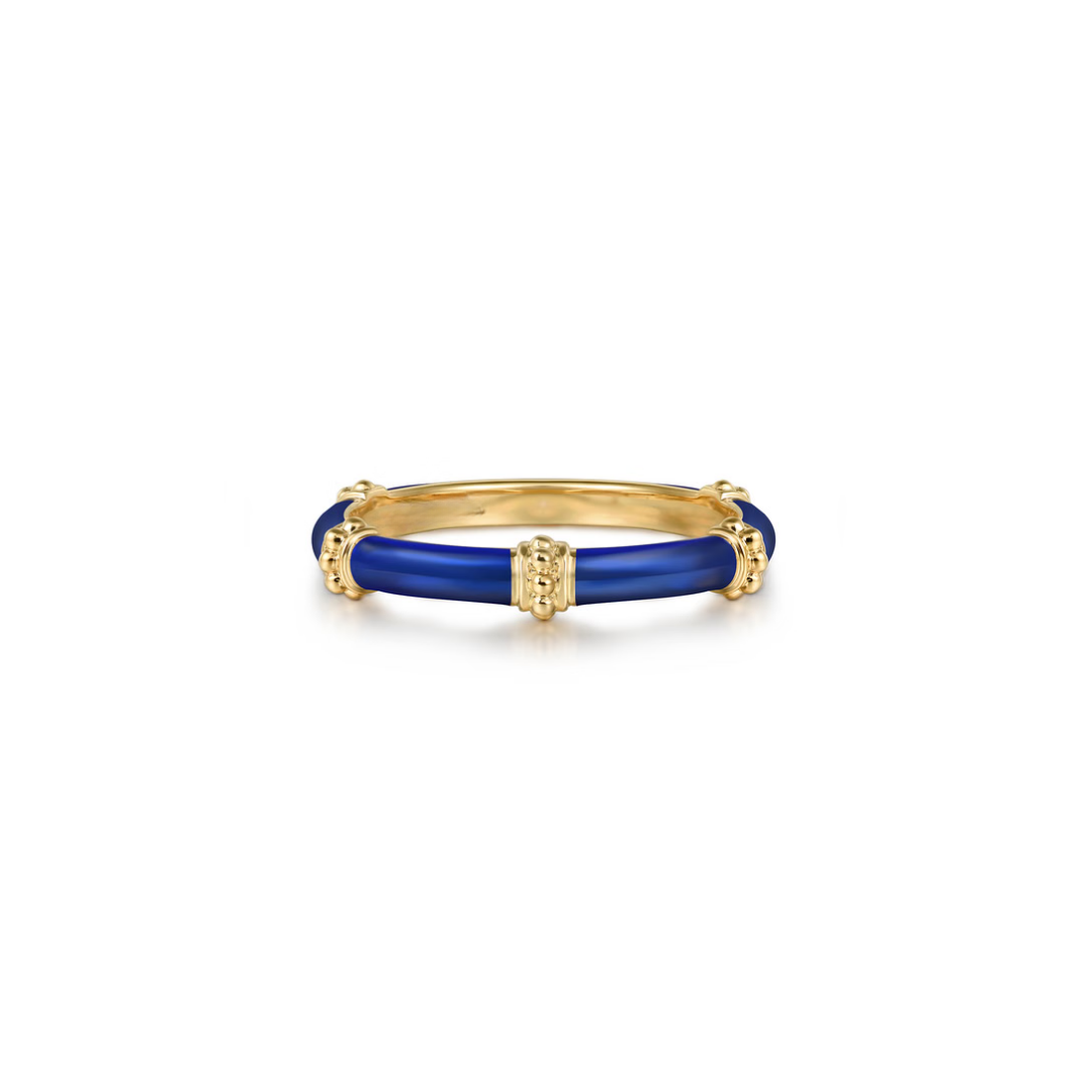 The Bamboo Node Ring (Chrome Green & Rose Gold Edition)