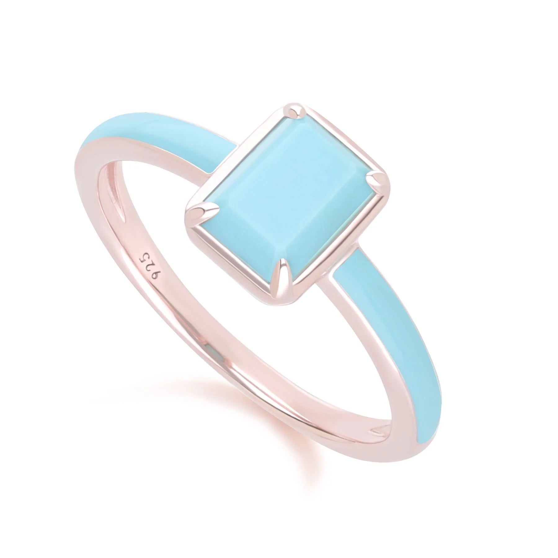 Azure Baguette Ring