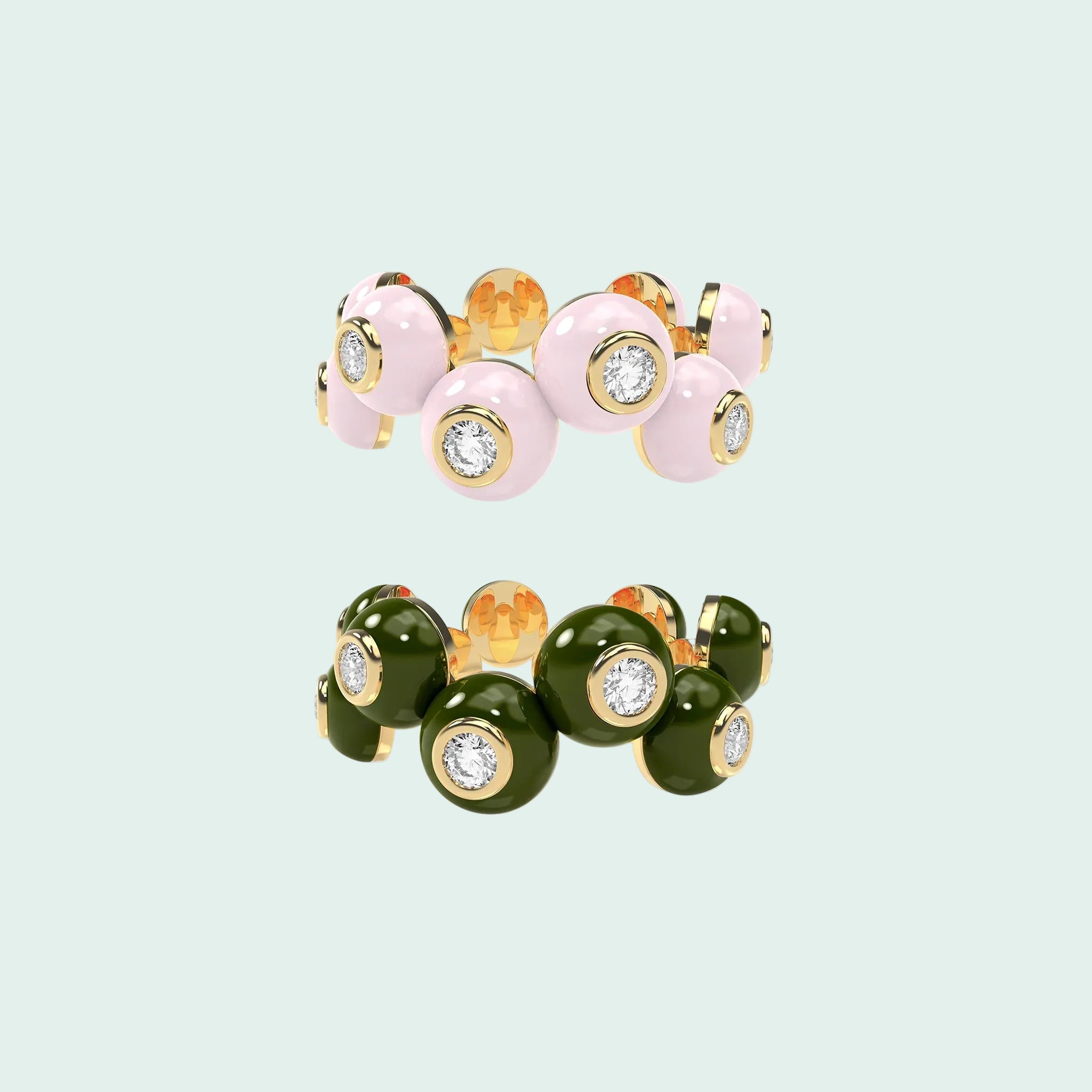 The Dopamine Overdose-Gold Ring set of 2