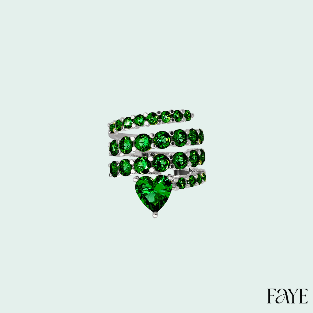 Infinite Heart Spiral Ring (SILVER)