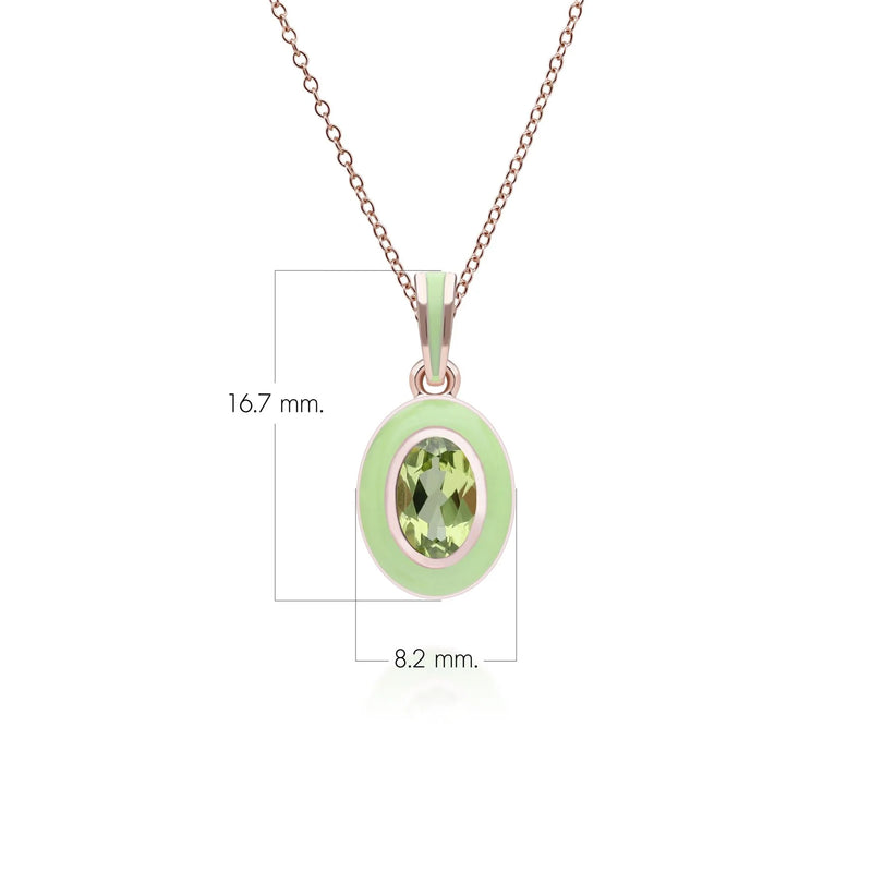 Lumina Emerald-Cut Enamel Pendant Necklace (Mint Green Edition)