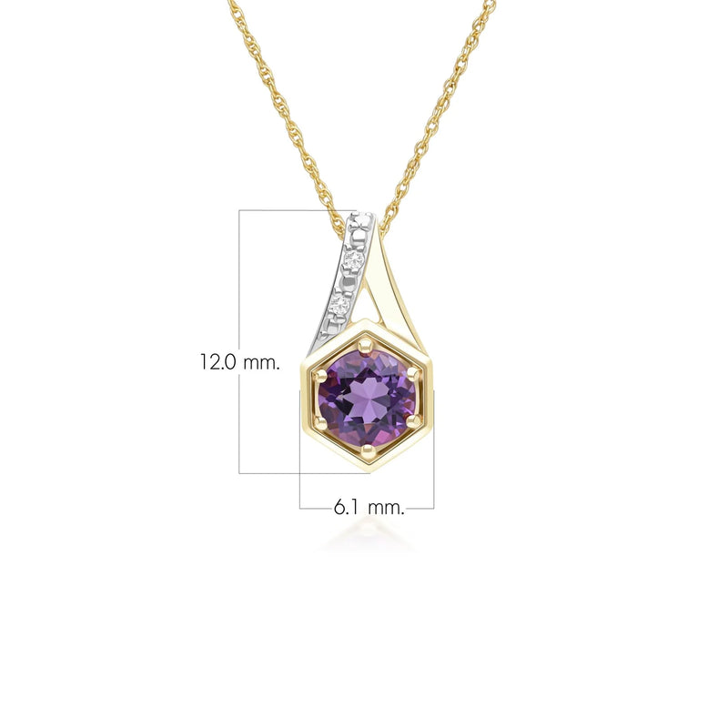 Apex Hexagon Pendant (Amethyst Edition)