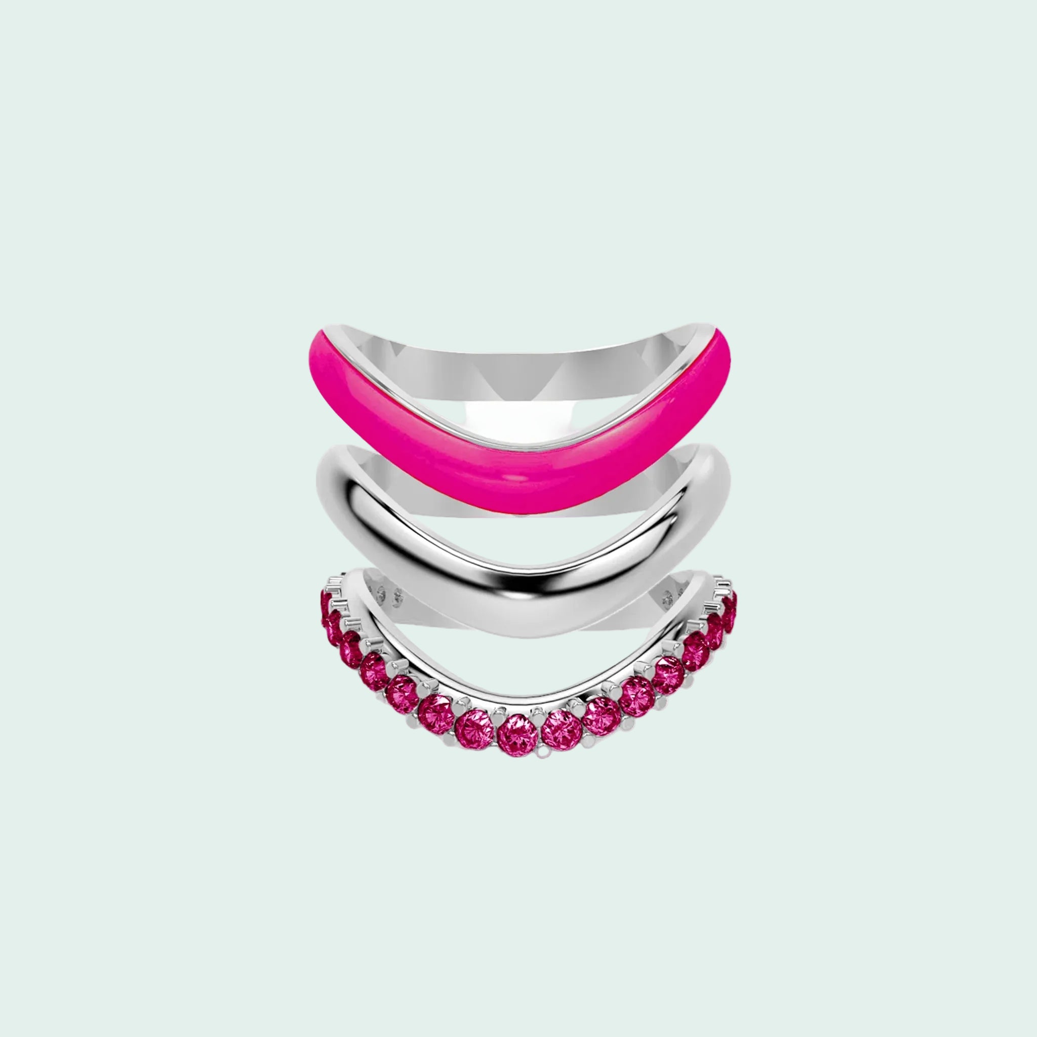 The Sugar Echo-Sliver Ring Trio