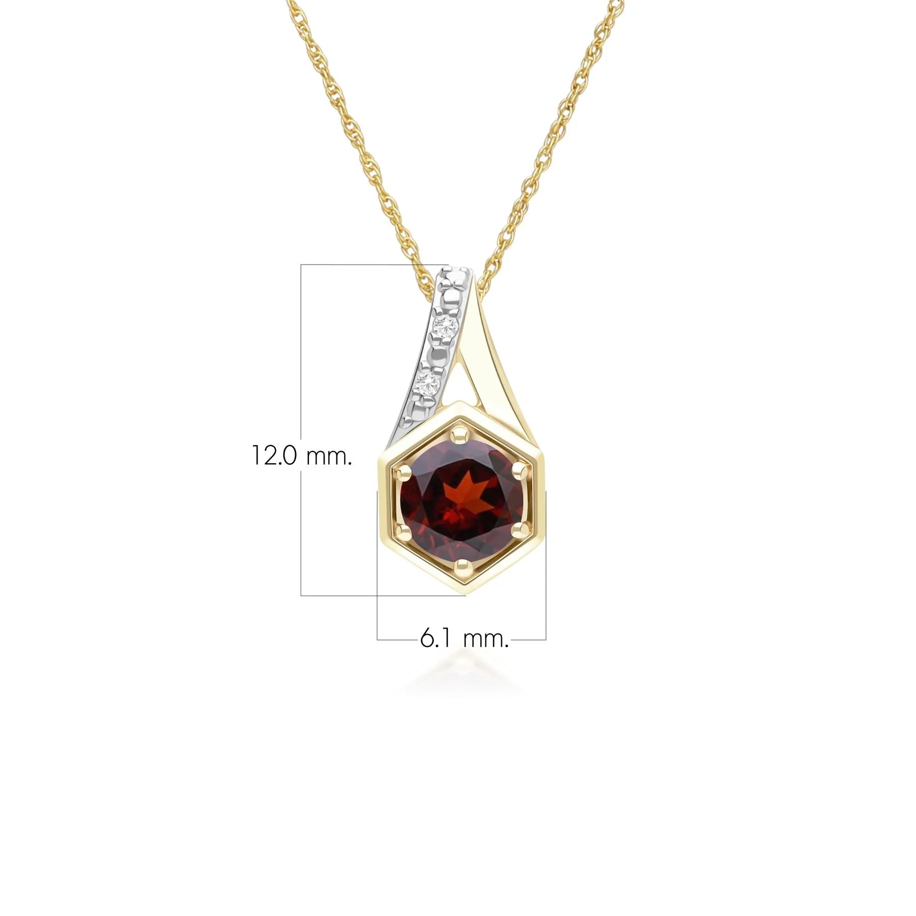 Apex Hexagon Pendant (Garnet Edition)