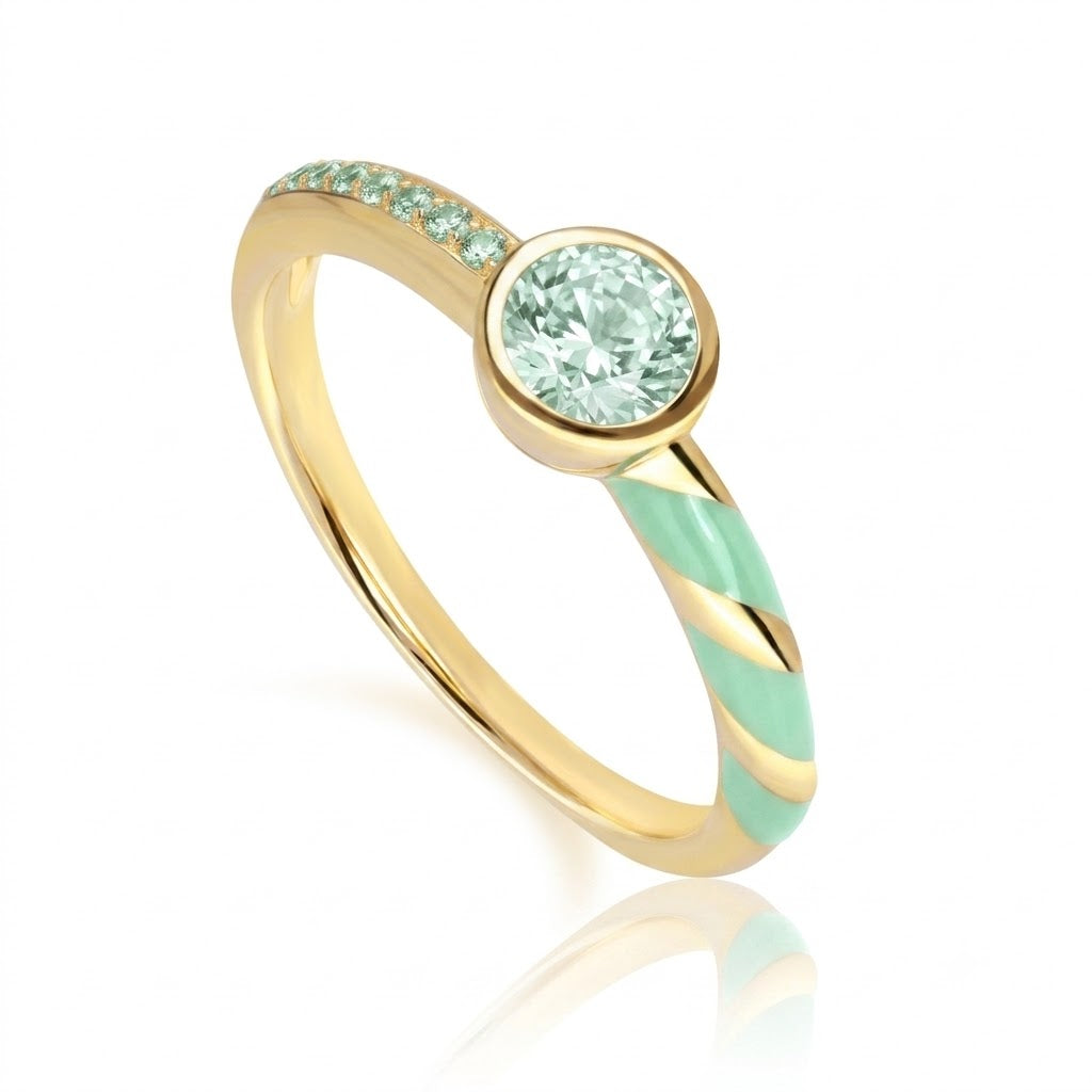 Lumina Spiral Enamel Ring (Lavender Edition)