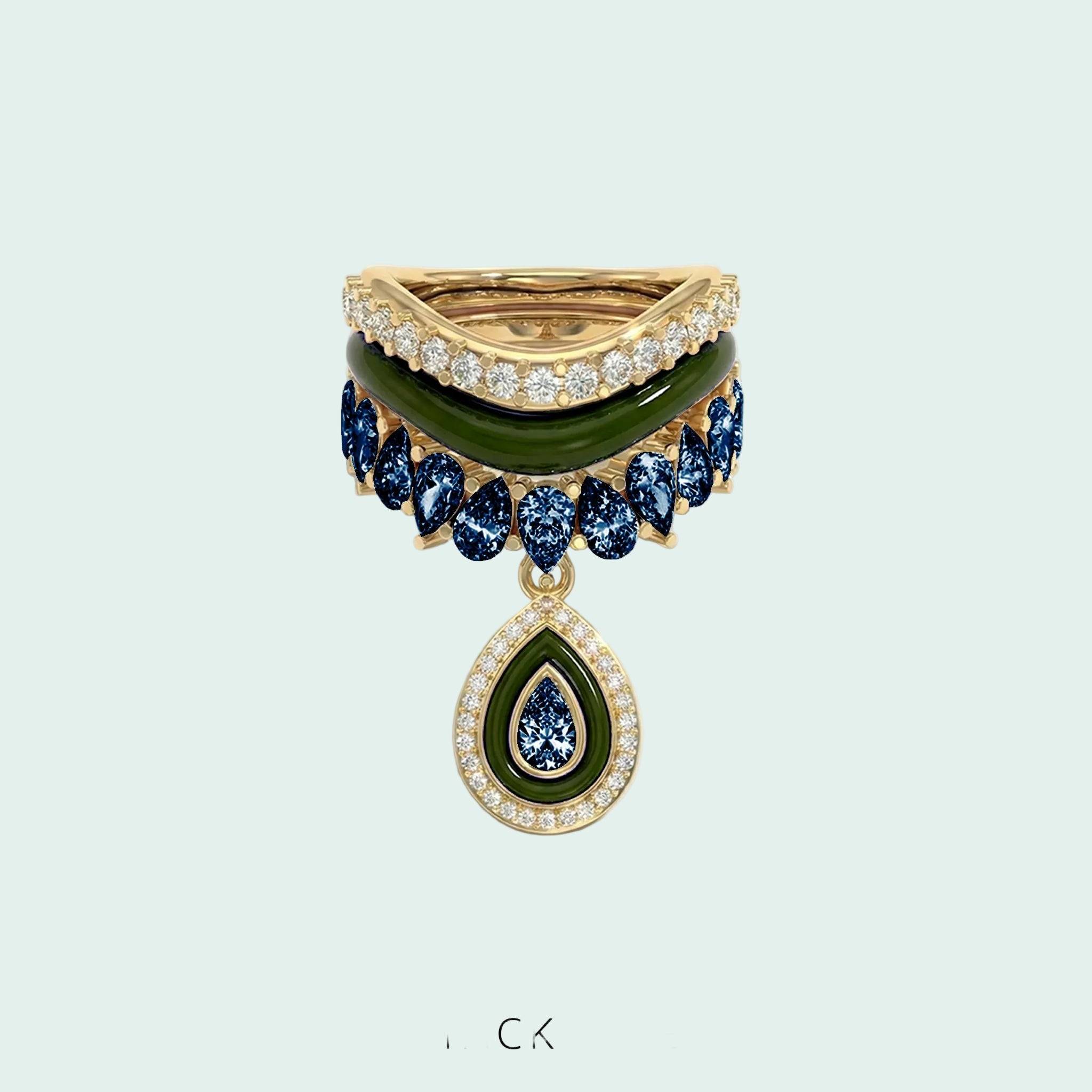 Varna-Volt-Gold Trio Ring Stack