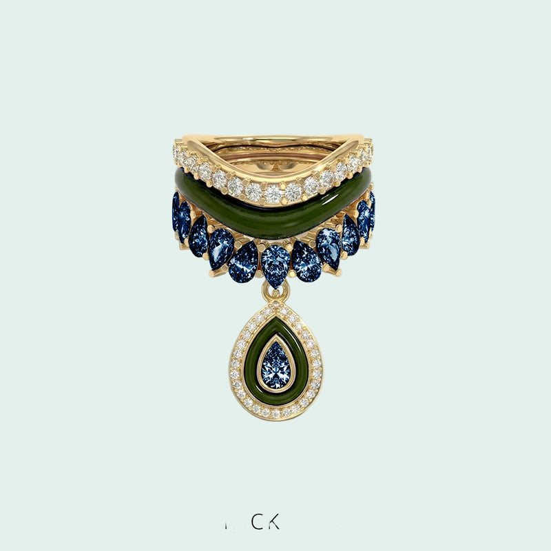 Varna-Volt-Gold Trio Ring Stack