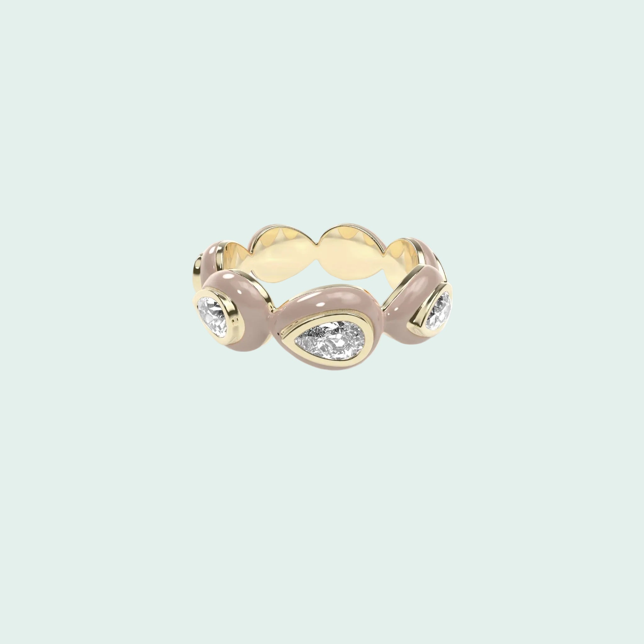 Liquid Tide Teardrop Ring (GOLD)