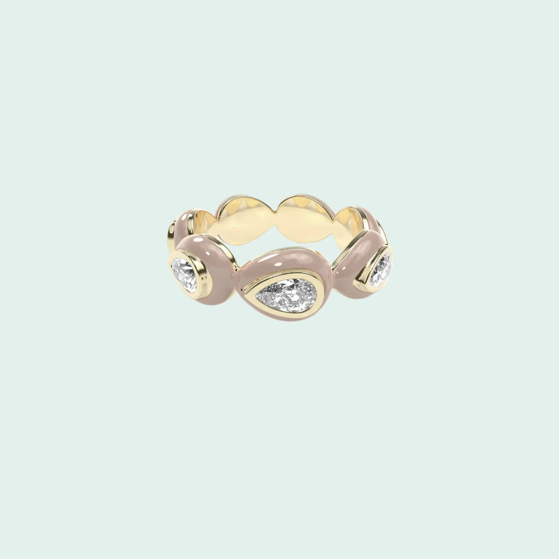 Liquid Tide Teardrop Ring (GOLD)