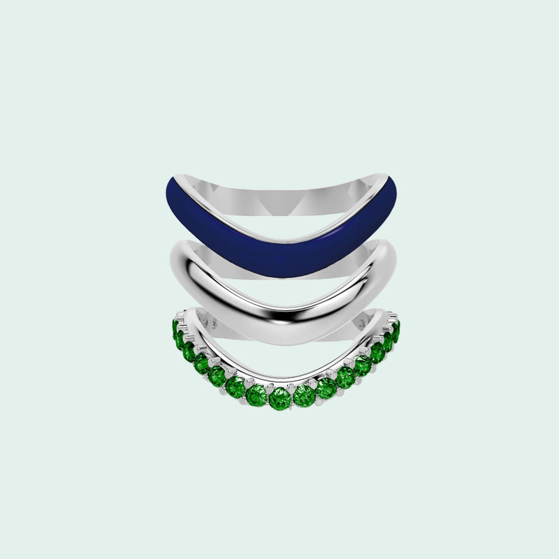 The Sugar Echo-Silver (Set of 3)