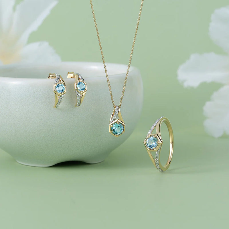 Apex Hexagon Ring (Sky Edition)