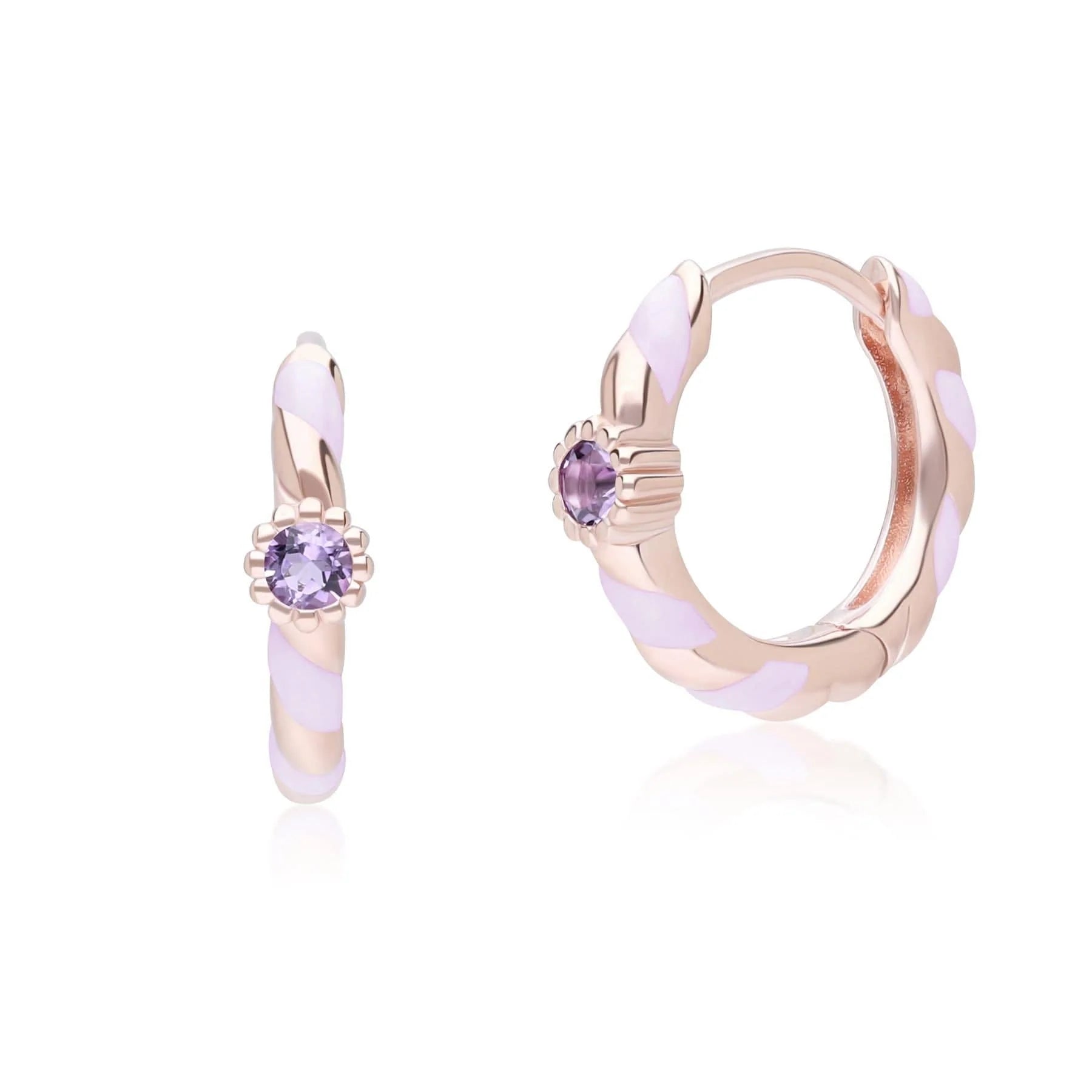 Azure Arc Emerald-Cut Enamel Huggie Earrings (Mint Green Edition)