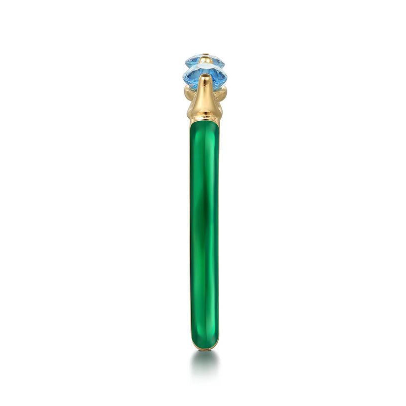 Capri Kiss Ring (Sky Blue & Lime Green Edition)