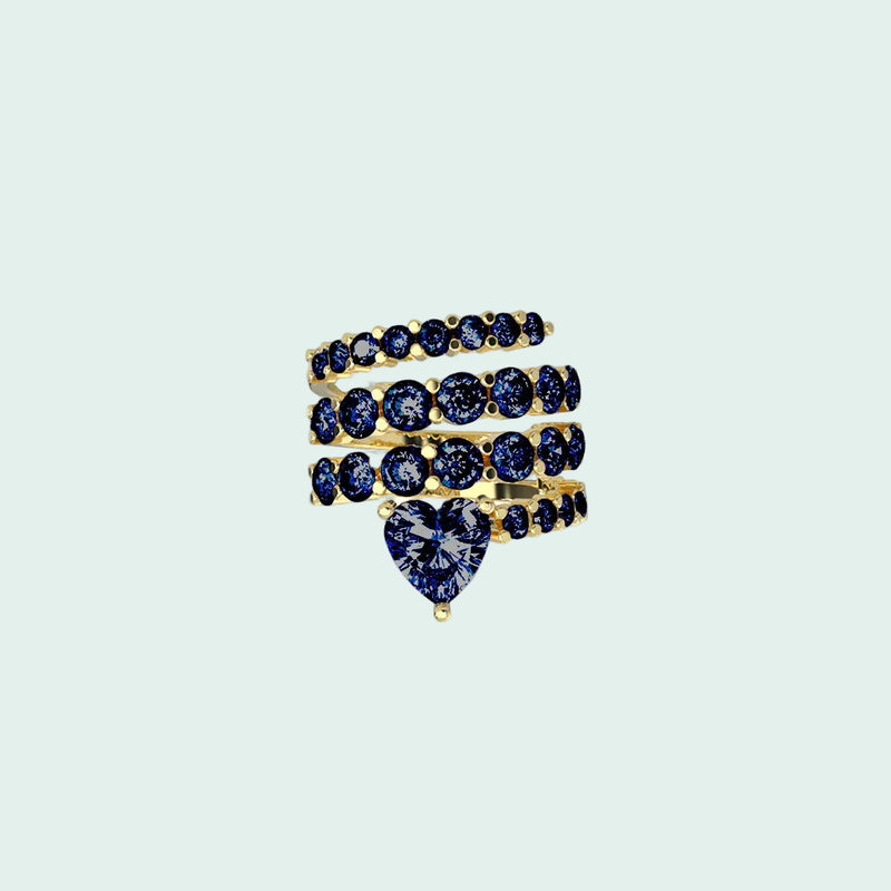 Infinite Heart Spiral Ring (GOLD)