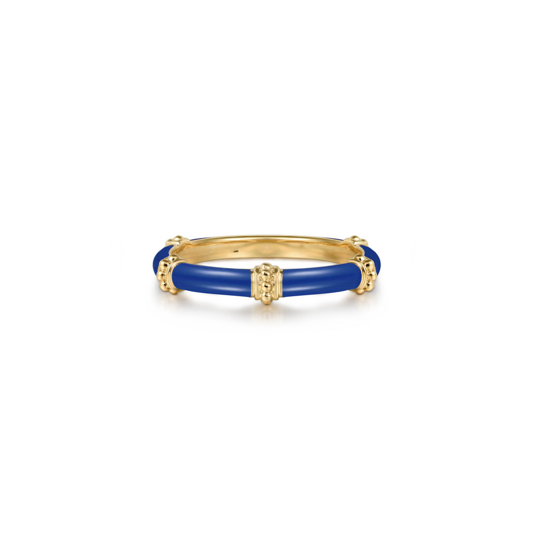 The Bamboo Node Ring (Chrome Green & Rose Gold Edition)