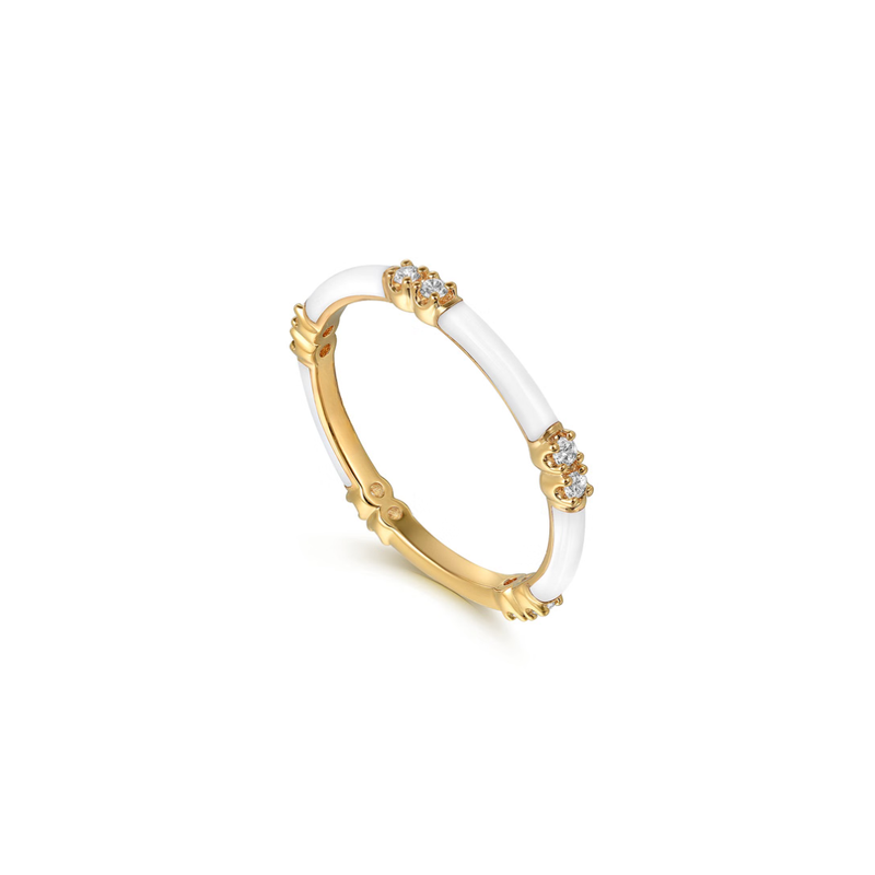The Lucky Bamboo Ring (Millennial Pink & Yellow Gold Edition)