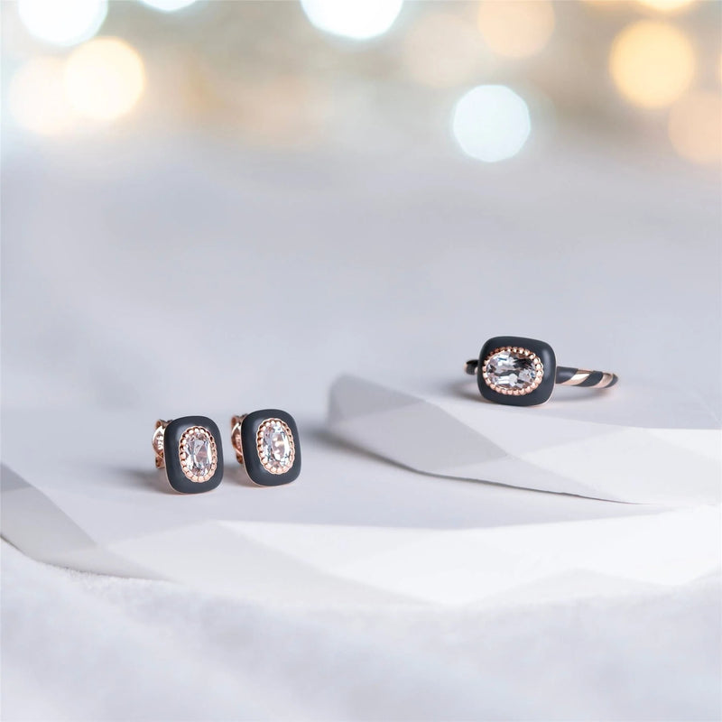 Lumina Pear-Cut Enamel Ring (Sky Blue Edition)
