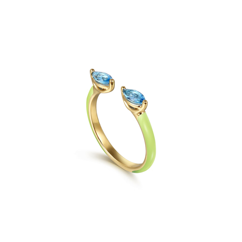 Capri Kiss Ring (Sky Blue & Lime Green Edition)