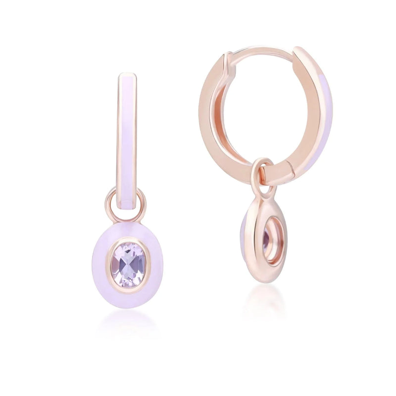 Aura Oval Drop Huggie Earrings (Lavender Edition)