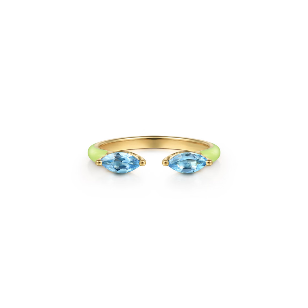Capri Kiss Ring (Sky Blue & Lime Green Edition)