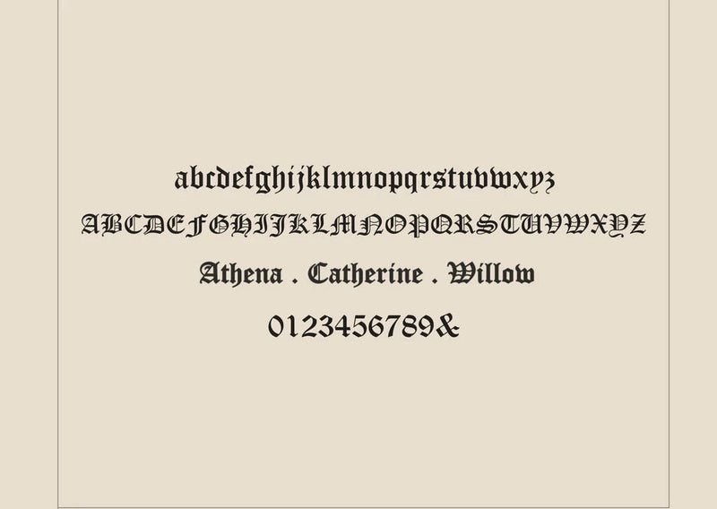 Old English Name Necklace in Curb Chain