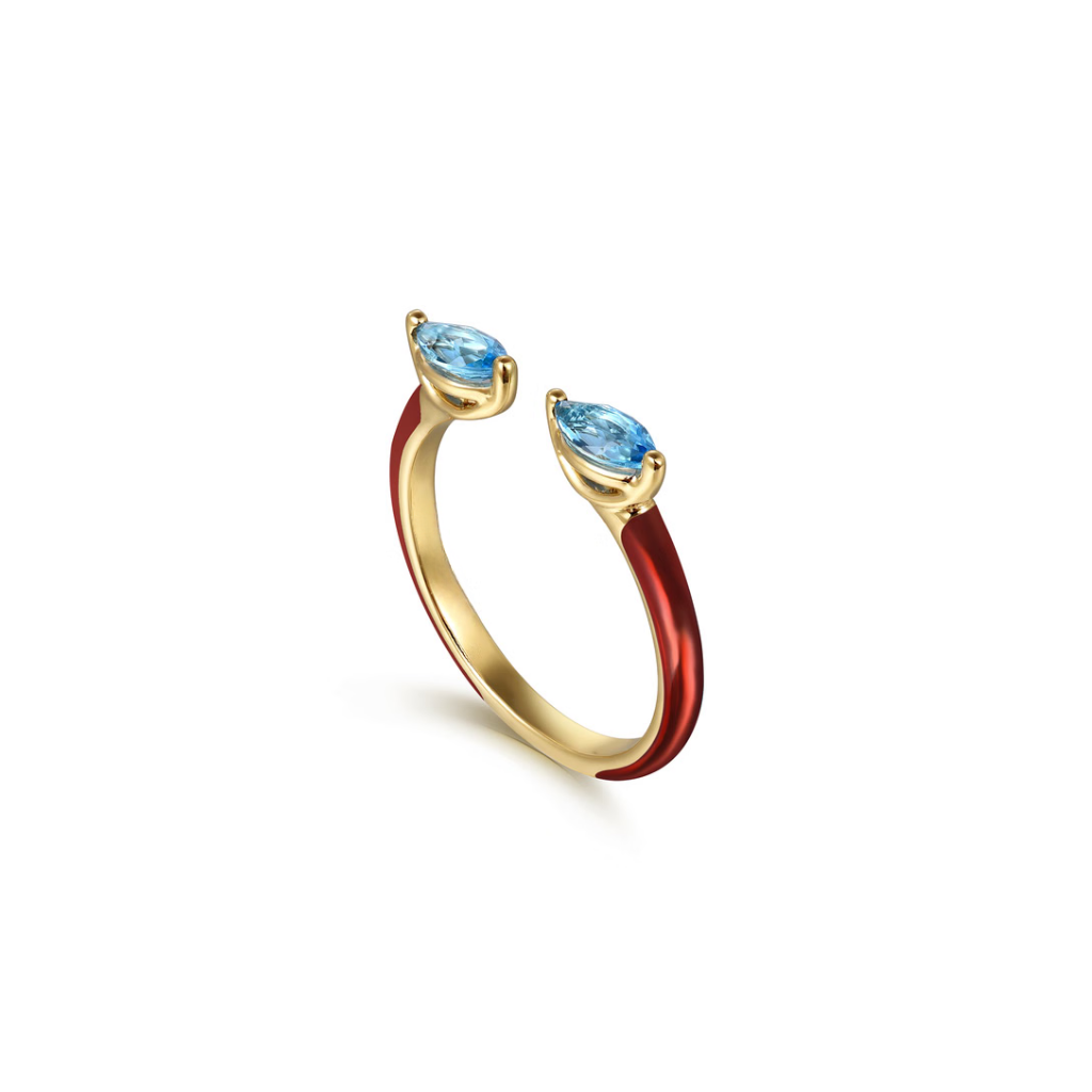 Capri Kiss Ring (Sky Blue & Lime Green Edition)