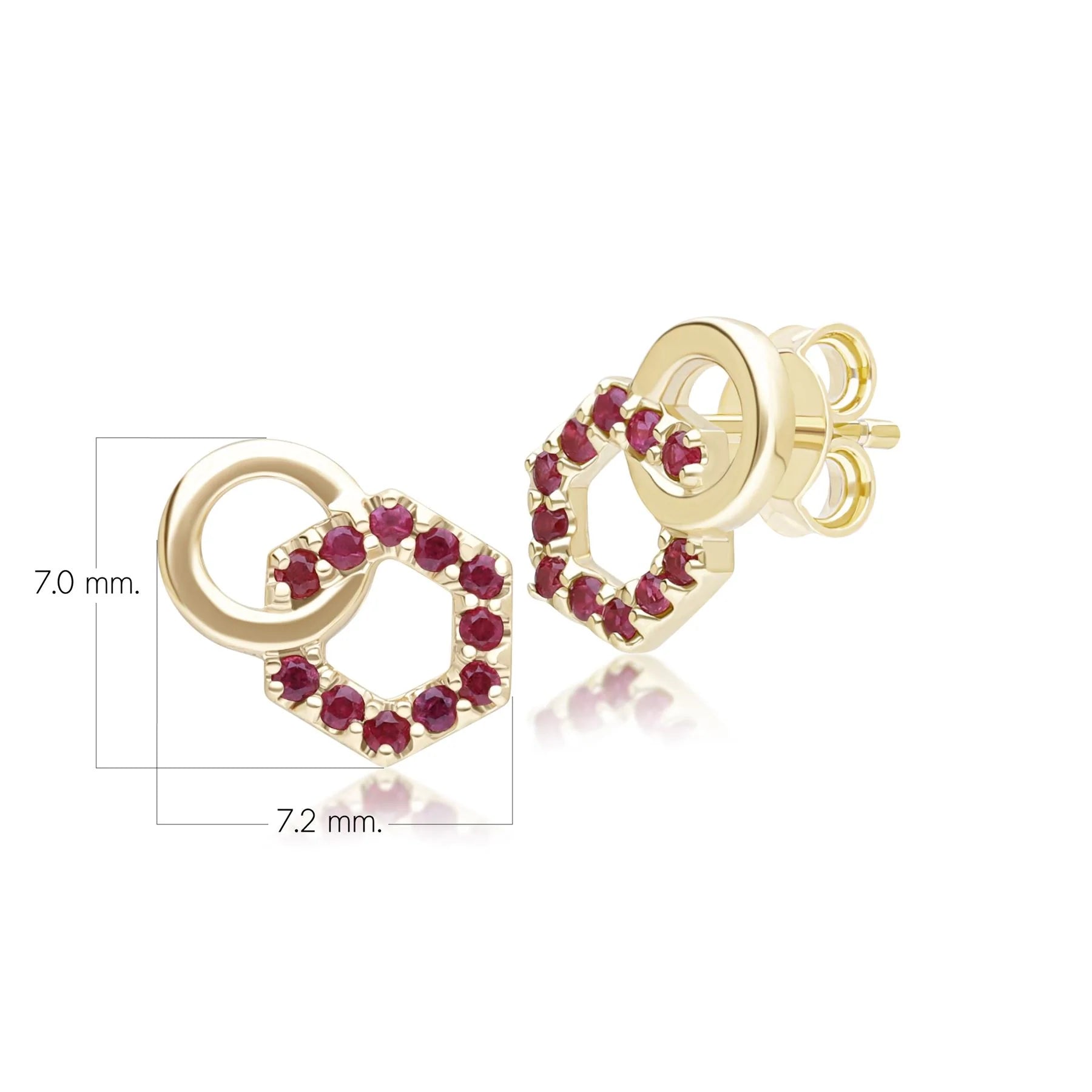 Apex Interlock Stud Earrings (Sapphire Edition)