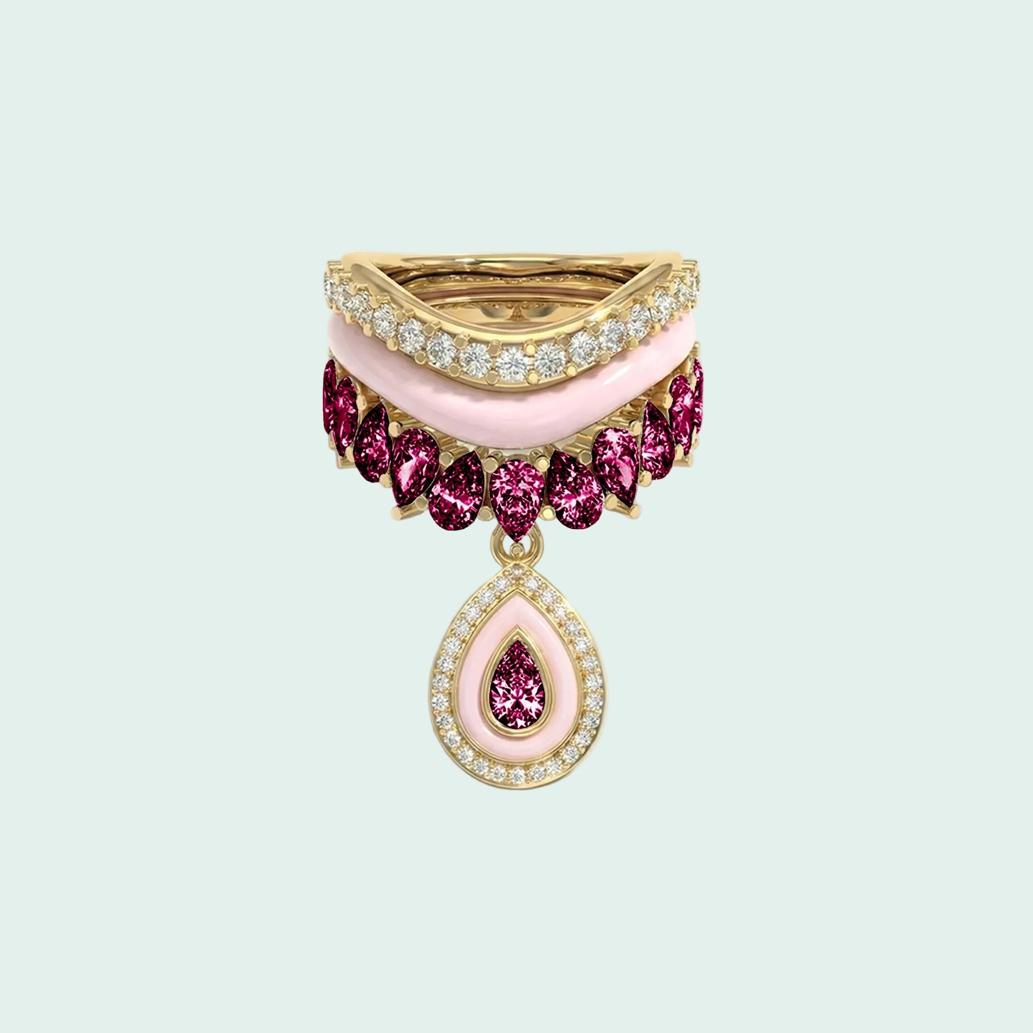 Varna-Volt-Gold Trio Ring Stack