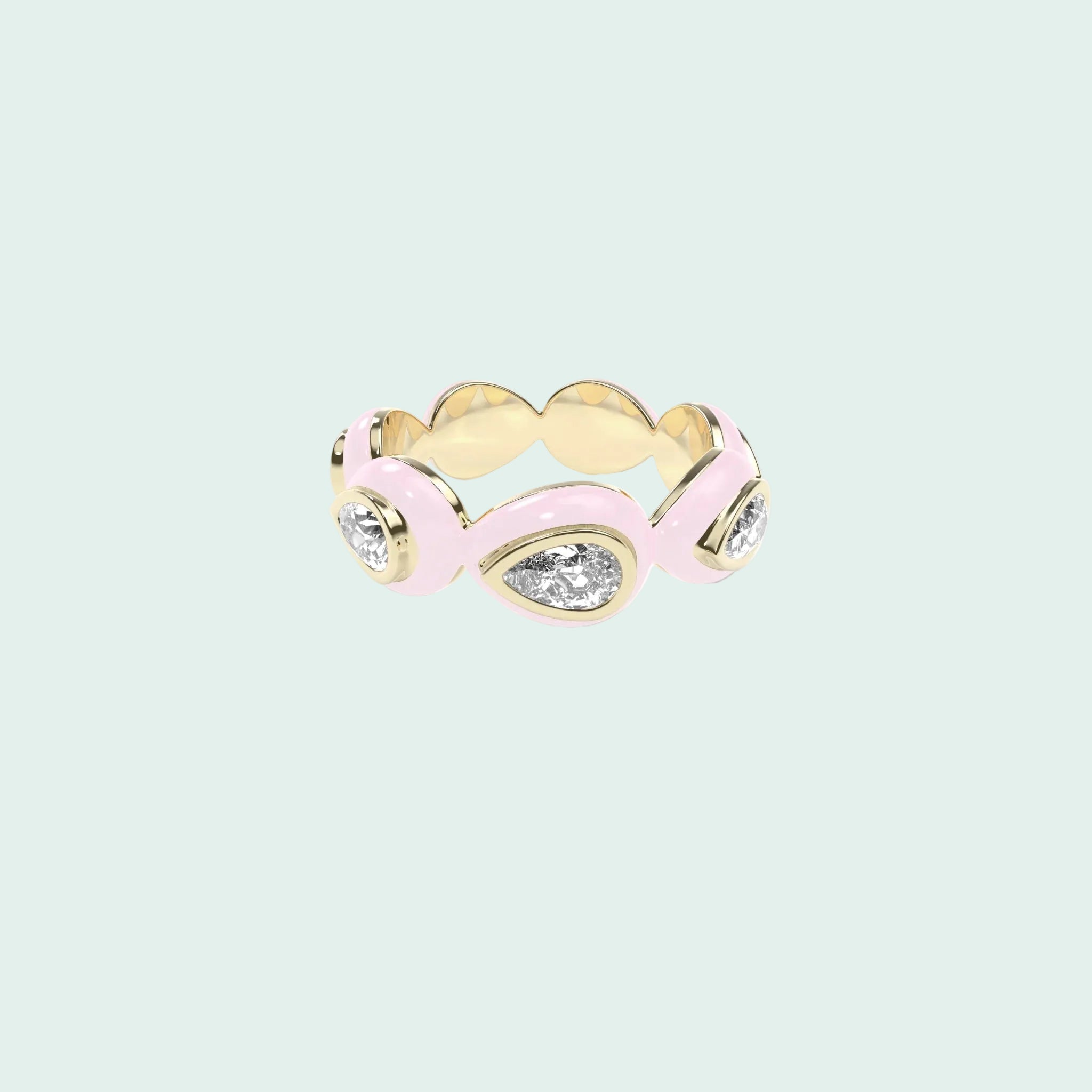 Liquid Tide Teardrop Ring (GOLD)