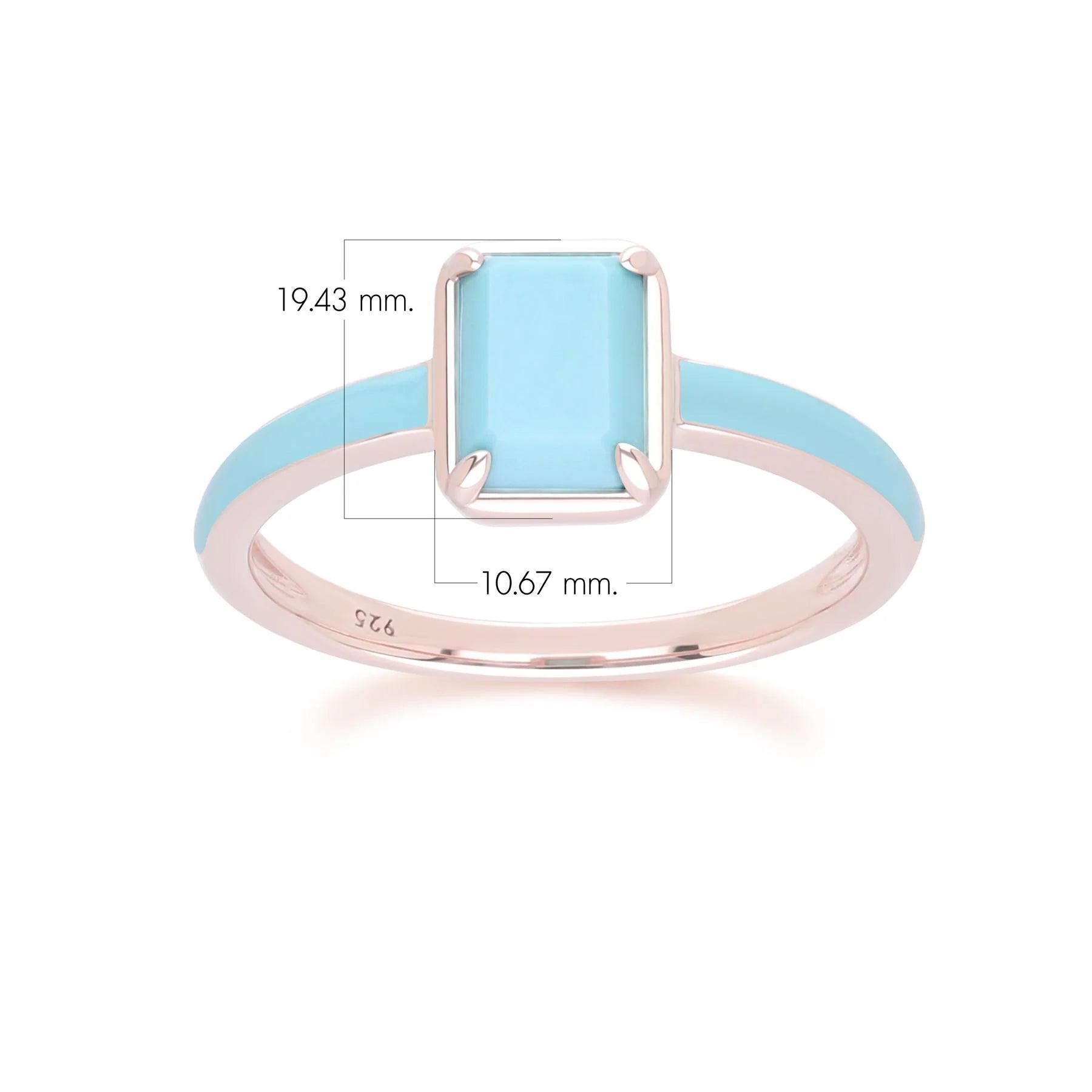 Azure Baguette Ring