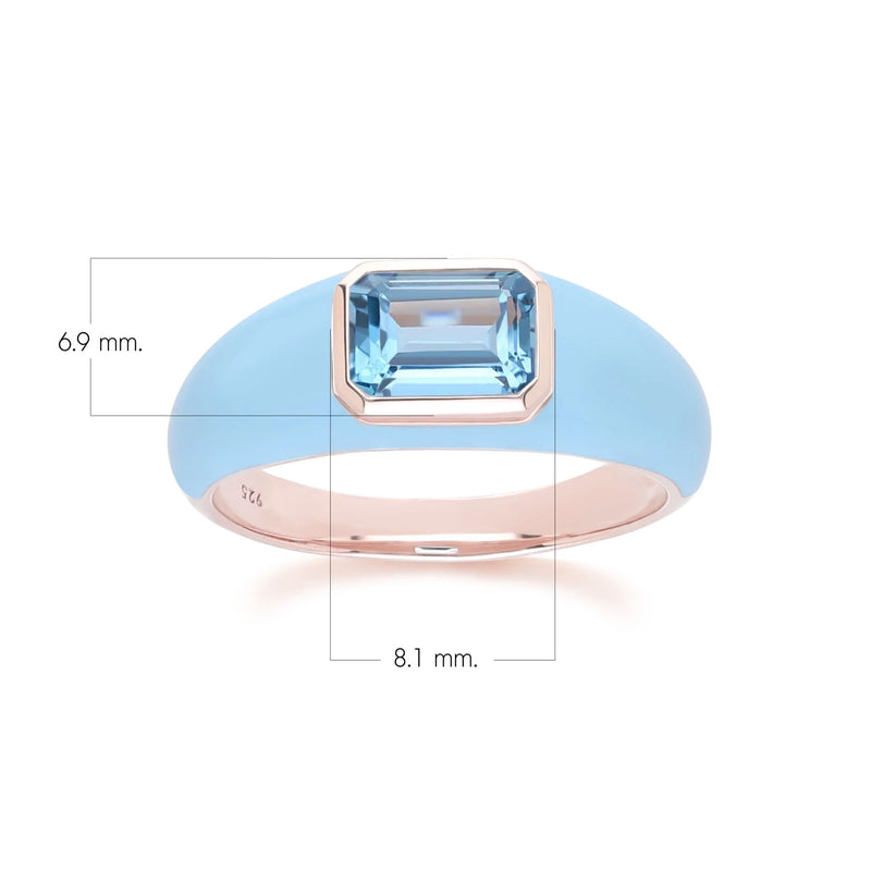 Azure Arc Baguette Dome Ring (Lavender Edition)