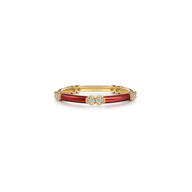 The Lucky Bamboo Ring (Millennial Pink & Yellow Gold Edition)