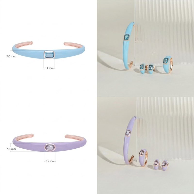 Azure Arc Pear-Cut Complete Jewelry Set ( Mint Green Edition)