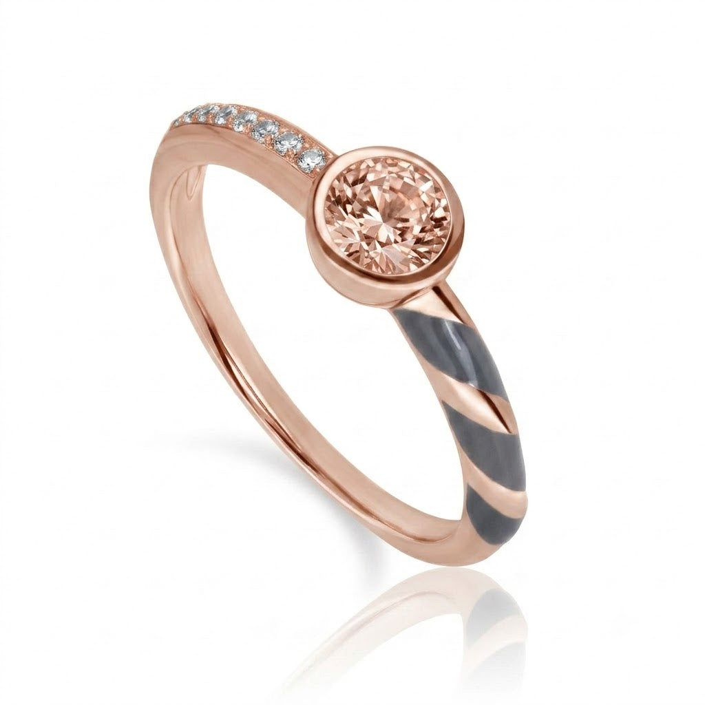 Lumina Spiral Enamel Ring (Lavender Edition)