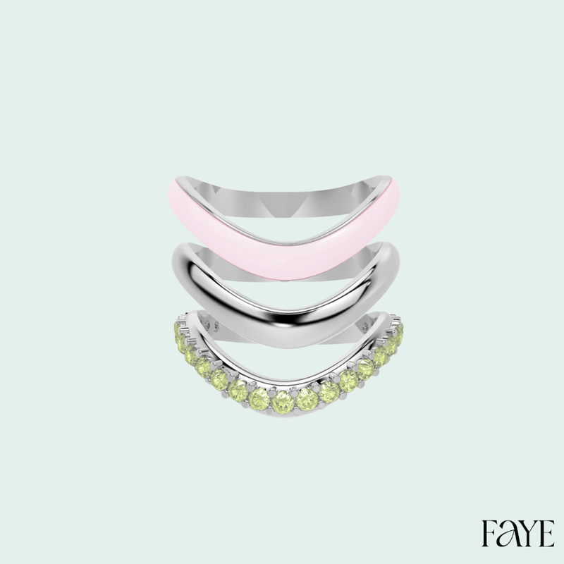 The Sugar Echo-Silver  (Set of 3)