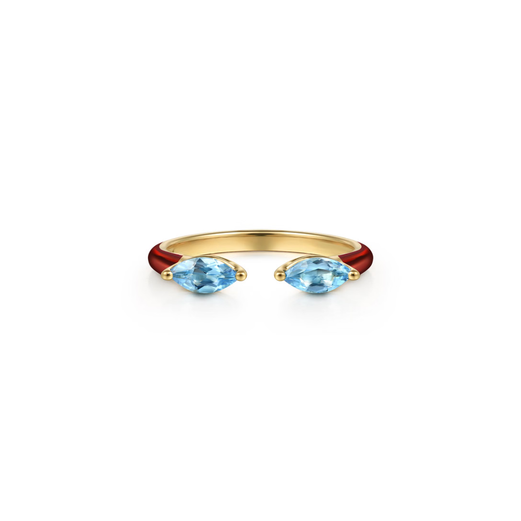 Capri Kiss Ring (Sky Blue & Lime Green Edition)