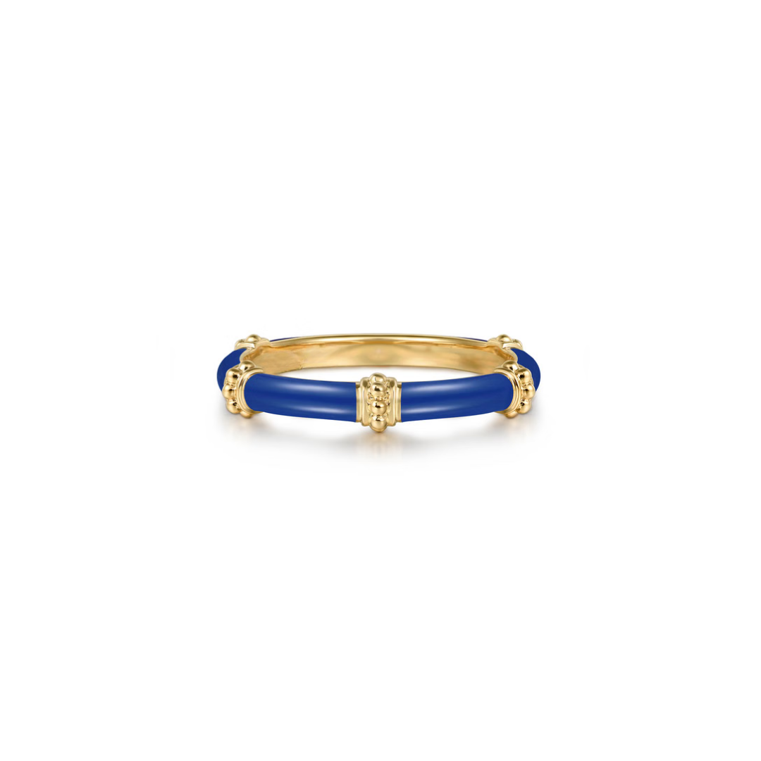 The Bamboo Node Ring (Chrome Green & Rose Gold Edition)