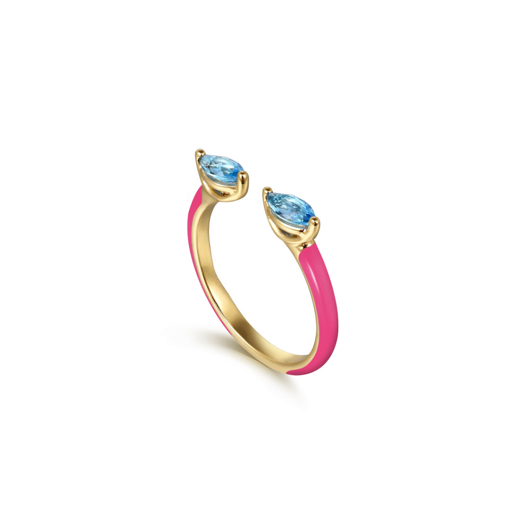 Capri Kiss Ring (Sky Blue & Lime Green Edition)