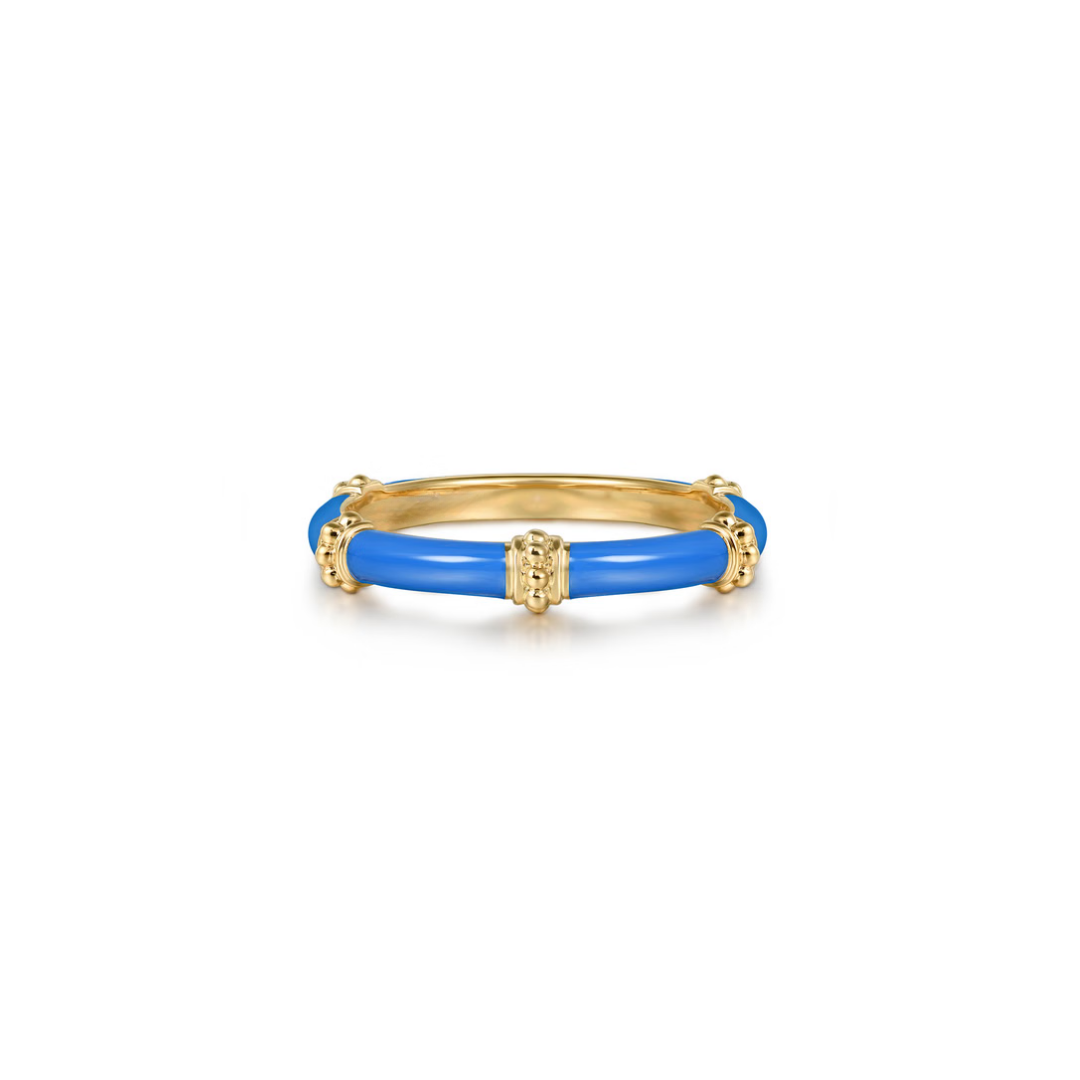 The Bamboo Node Ring (Chrome Green & Rose Gold Edition)