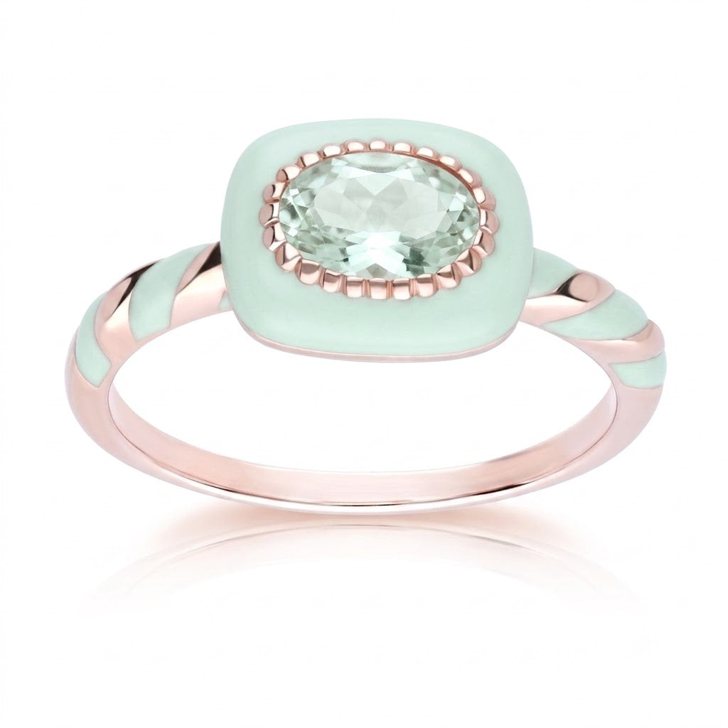 Lumina Spiral Enamel Ring (Lavender Edition)
