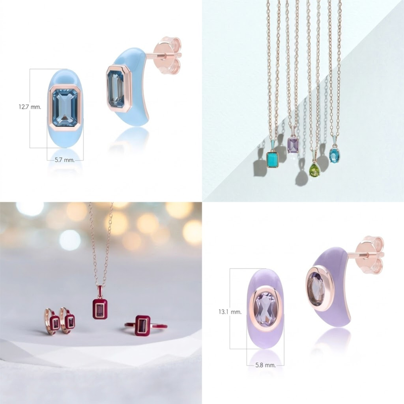 Azure Arc Pear-Cut Complete Jewelry Set ( Mint Green Edition)