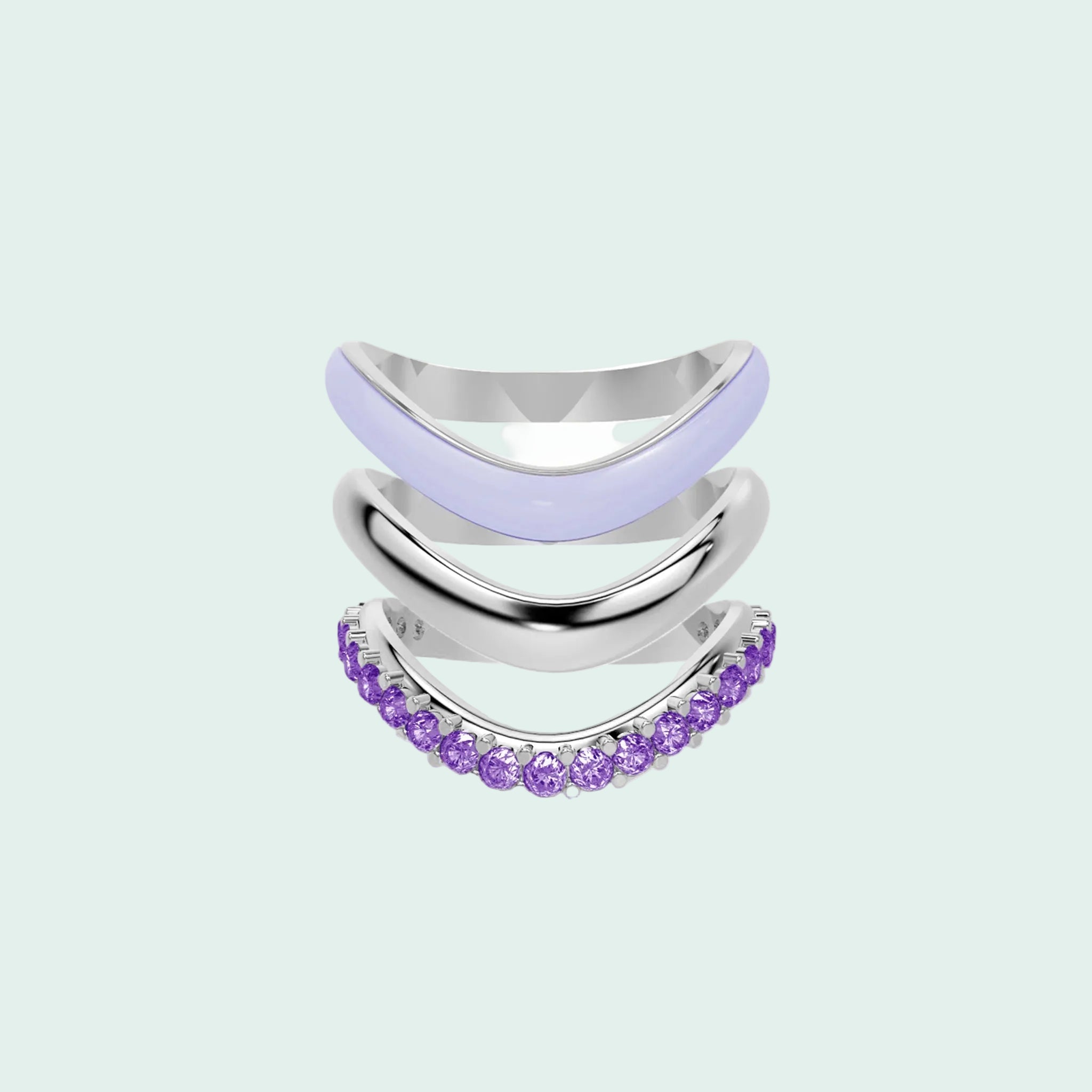 The Sugar Echo-Sliver Ring Trio