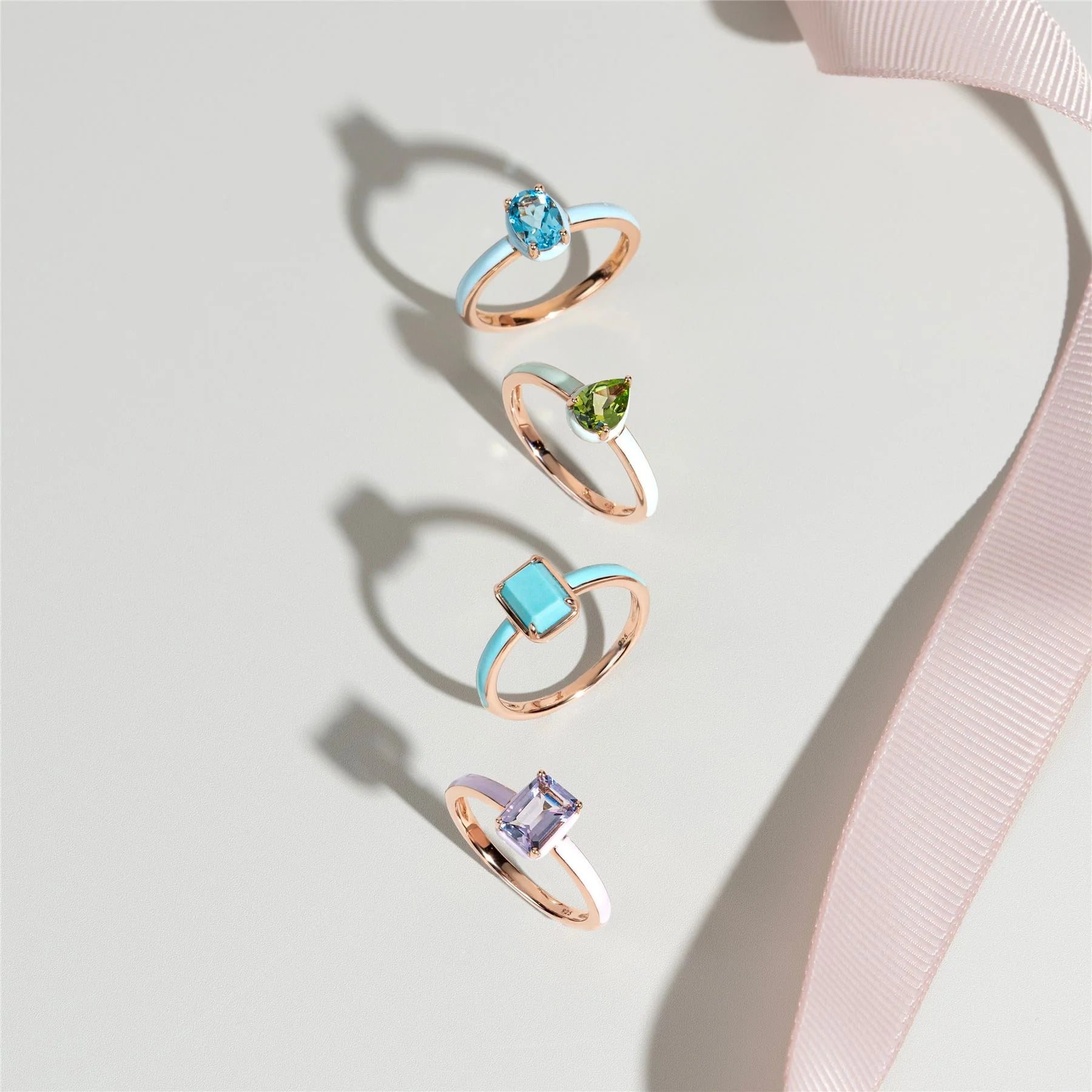 Azure Baguette Ring