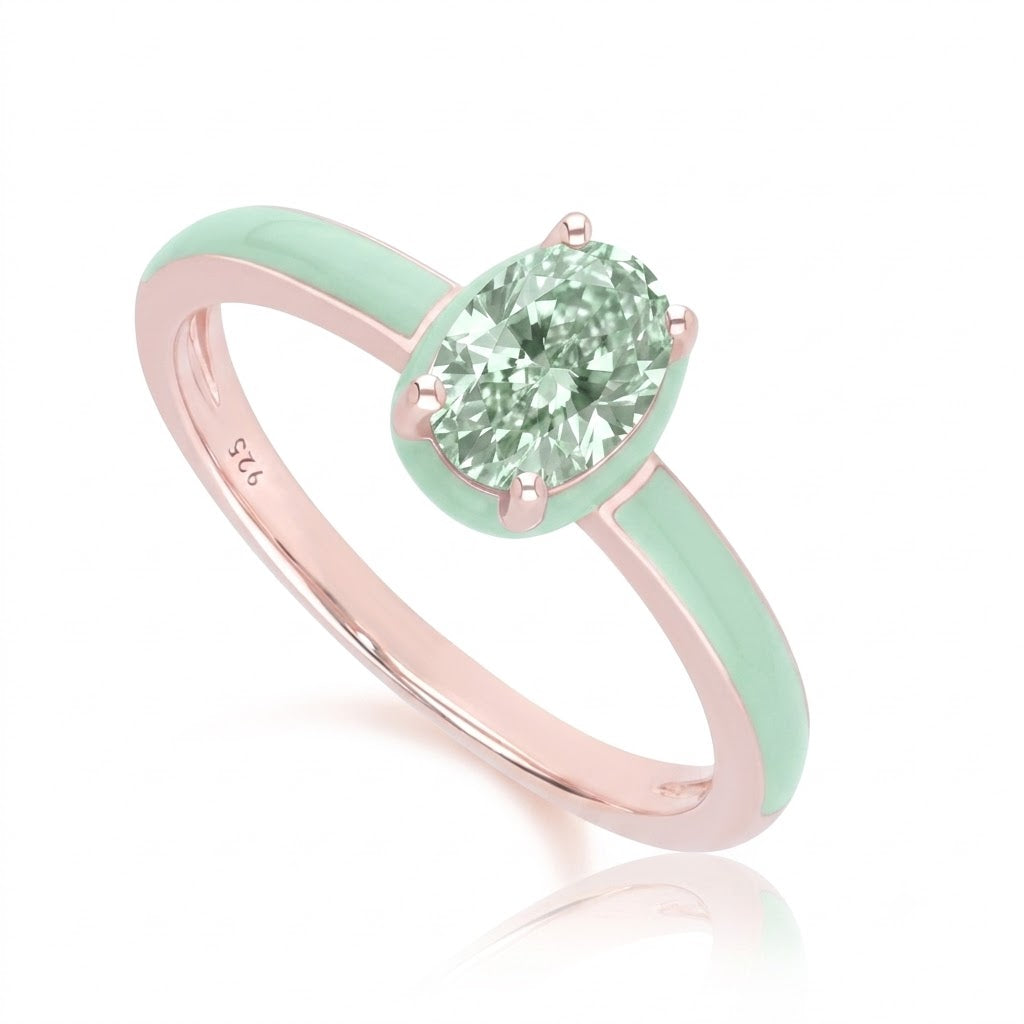 Chroma Aura Pear Ring (Mint Edition)