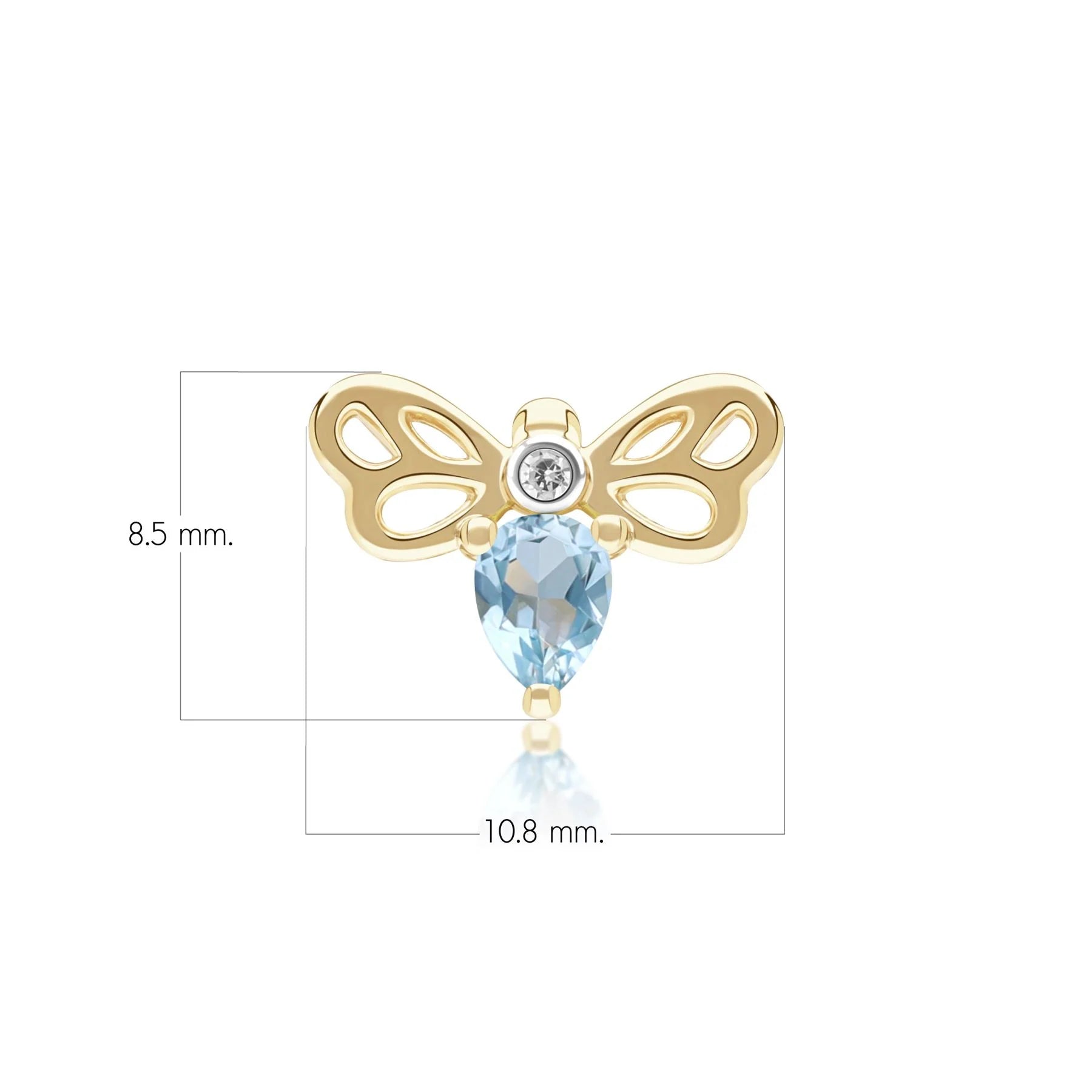 Lumina Butterfly Stud Earrings (Garnet Edition)