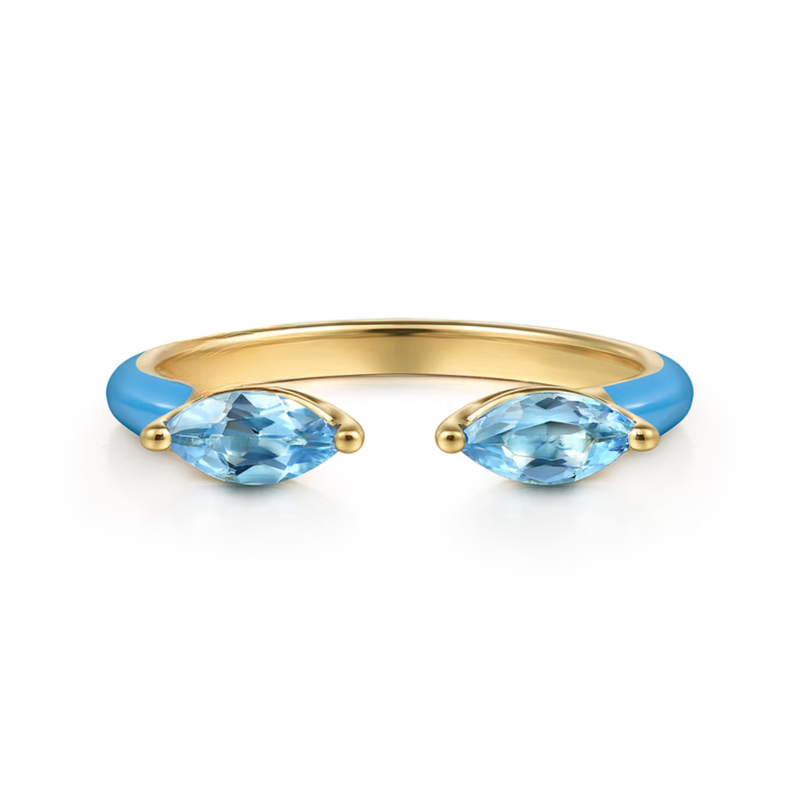 Capri Kiss Ring (Sky Blue & Lime Green Edition)