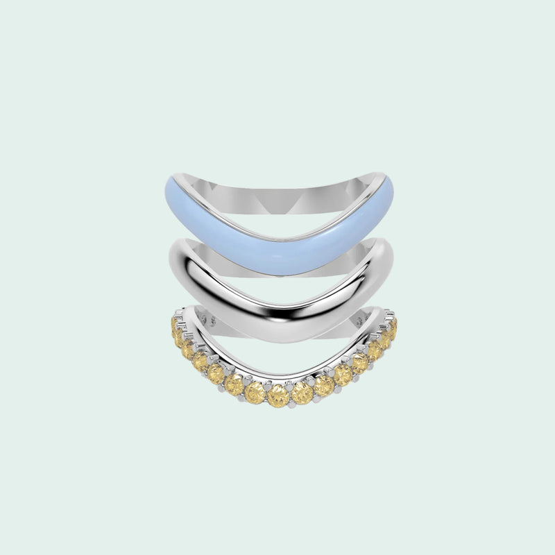 The Sugar Echo-Silver (Set of 3)