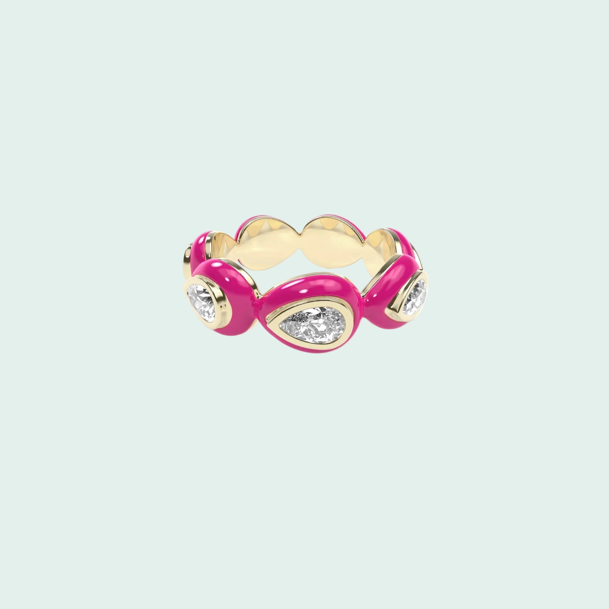 Liquid Tide Teardrop Ring (GOLD)