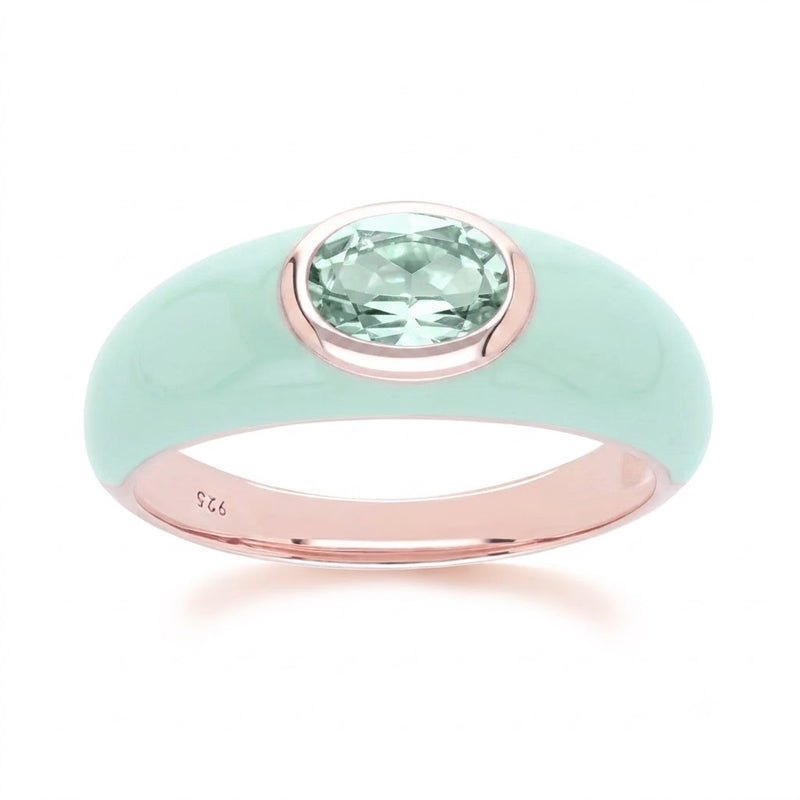 Azure Arc Baguette Dome Ring (Lavender Edition)