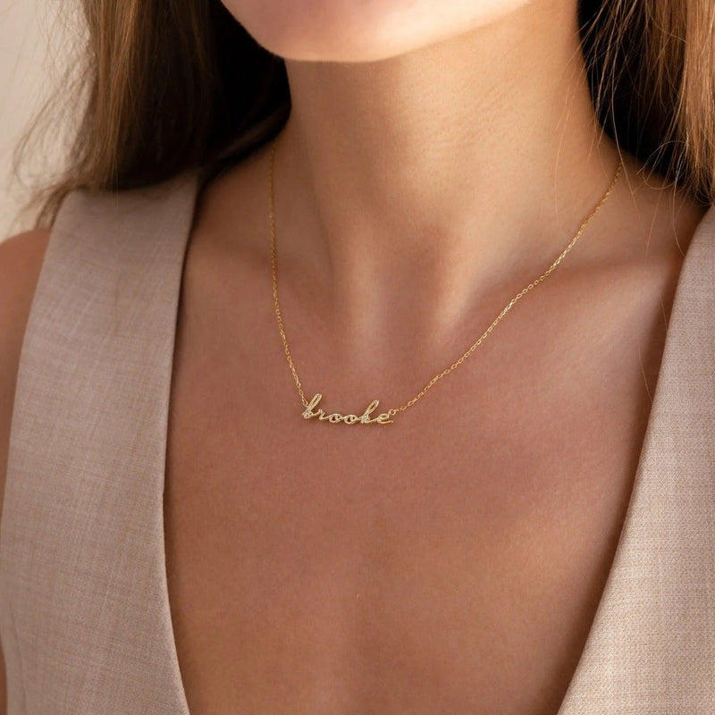 Whimsical 3D Bubble Name Necklace